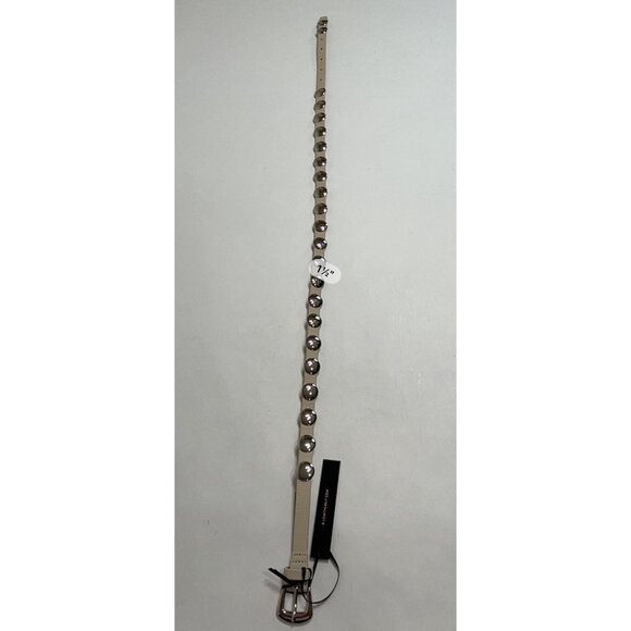 B-Low The Belt Ames Studded Leather Belt in Cream - Picture 6 of 6